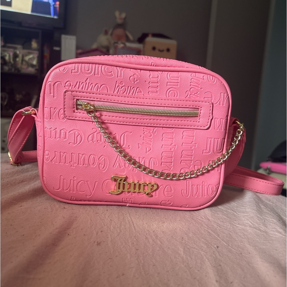 Juicy Couture Embossed Barbie Pink Crossbody Bag